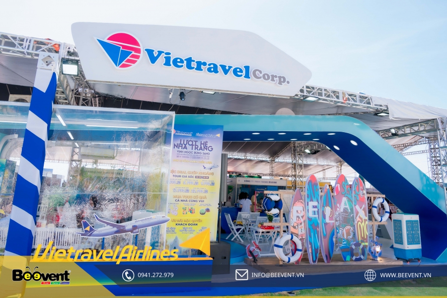 THIẾT KẾ - THI CÔNG GIAN HÀNG TẬP ĐOÀN VIETRAVEL TẠI LIÊN HOAN DU LỊCH BIỂN NHA TRANG 2024