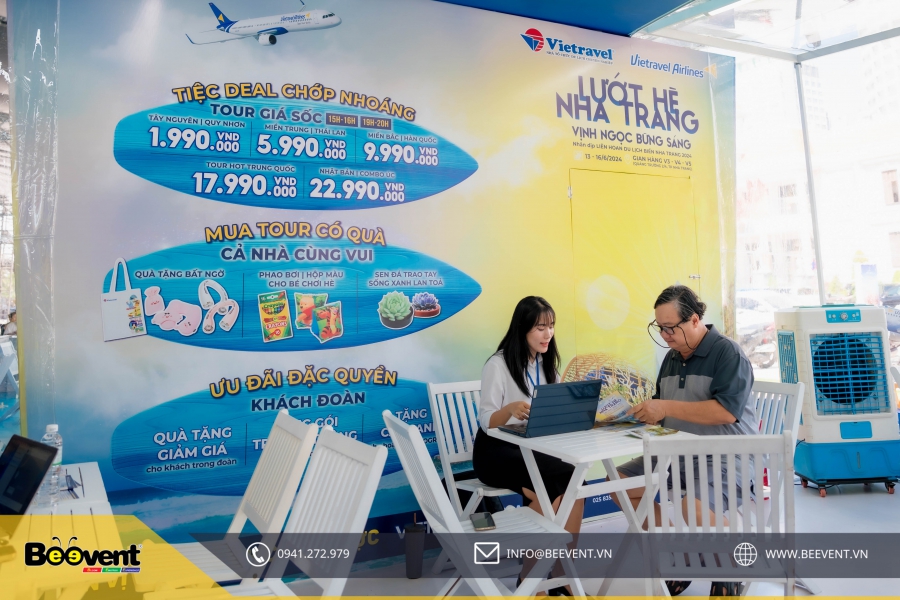 THIẾT KẾ - THI CÔNG GIAN HÀNG TẬP ĐOÀN VIETRAVEL TẠI LIÊN HOAN DU LỊCH BIỂN NHA TRANG 2024